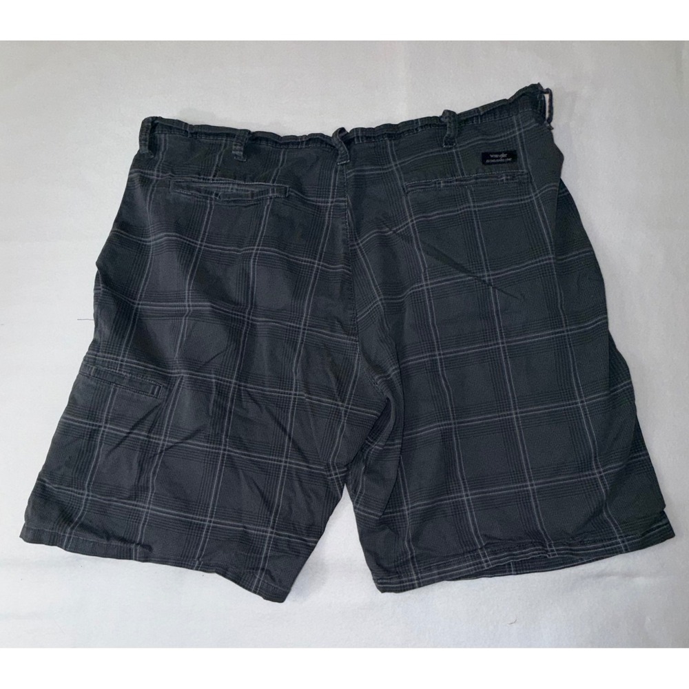 Wrangler‎ Shorts Mens 36 Grey Excellent Plaid Stretch Cotton 61LWBS